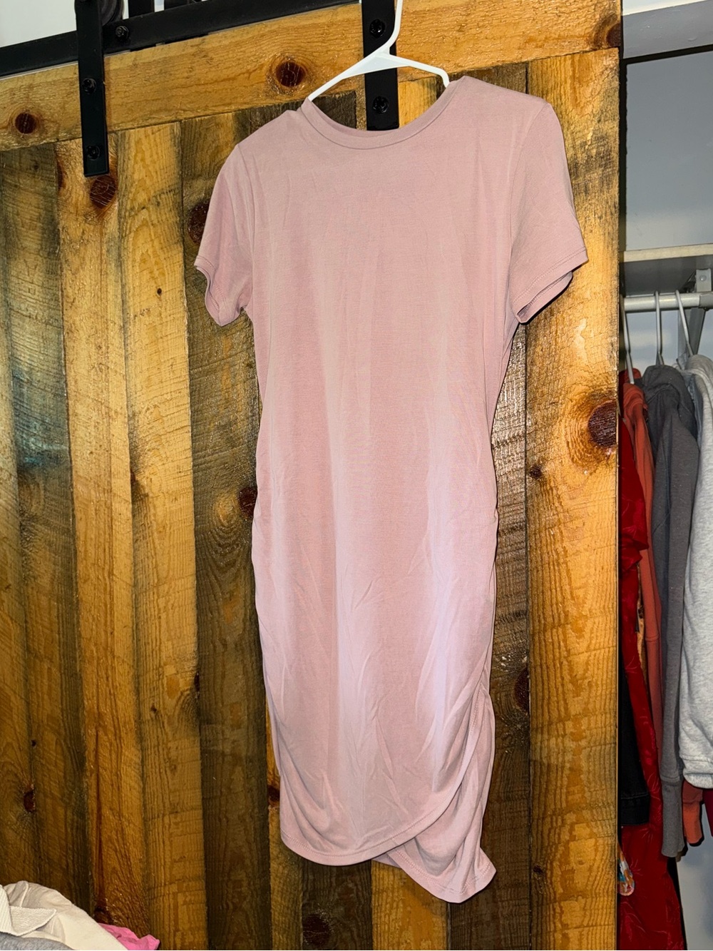 Express Blush Pink Midi T-Shirt Dress